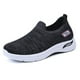 thumbnail image 1 of Zapatillas deportivas para mujer, senderismo, suela antideslizante, sin cordones, color negro, 1 of 5
