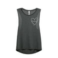 thumbnail image 1 of Thread Tank Badass At Heart Women's Sleeveless Muscle Tank Top Charcoal X-Large, 1 of 4