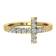 thumbnail image 4 of 0.24 CT TW Sideways Cross Diamond Ring 14K Gold (G,SI), 4 of 5