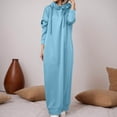 thumbnail image 2 of IWRICH Women's Maxi Long Hoodie Dress Pullover Sweatshirt Spring Fall Autumn Winter Loose Sweatshirts Dress Sky Blue XXL, 2 of 5