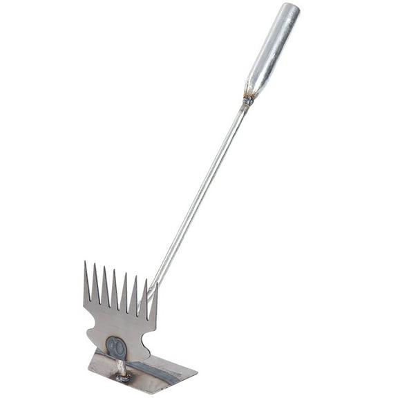 Hoe Garden Tools,Pointed Hoe for Weeding,Iron Tines for Loosening Soil,Hoe Cultivator 2 in 1 Manual Garden Tools,Heavy-Duty Weeding,Cultivating and Raking Tool for Gardening,Camping and Outdoor Use