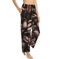 thumbnail image 2 of Junzan Coffee Bean Women'S Pajama Pants Drawstring Comfy Sleep Bottoms With Pockets, 2 of 9