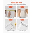 thumbnail image 6 of KFFKFF Wall Molding 3 Pack, Wainscoting Panels Kit, Lightweight Paintable Polystyrene, Simple Installation Accent Wall Trim for Interior Decoration in Living Room, Bedroom, White (31x63 + 31x24 in), 6 of 9