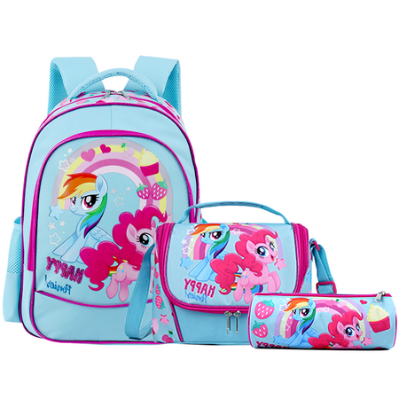 Unicorn School Backpacks for Girls Kids Toddler School Bags Waterproof with Lunch Bag Snack Bag Pencil Case Bookbags Set Lightweight Travel Canvas Bag for Preschool Kids boys with Free (Best Waterproof Backpack For Travel)