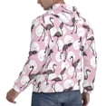 thumbnail image 6 of Kdxio Pineapple Flamingo Print Mens Casual Hooded Collar Drawstring Hoodies Pullover Sweatshirts Casual Long Sleeve Shirts-Small, 6 of 7