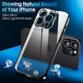 thumbnail image 5 of Crystal Clear Case for iPhone 15 Pro Max, [Not Yellowing] [Camera Protection] [Military Grade Drop Tested] Transparent Shockproof Protective Phone Soft Silicone Slim Cover, 6.7", Black, 5 of 16