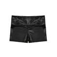thumbnail image 3 of Moggemol Big Girls Athletic Dance Shorts Shiny Metallic Hot Pants High Waist Gymnastic Boyshorts Black 10, 3 of 5