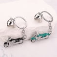 thumbnail image 4 of Keychain Pendant Motorcycle Shape Zinc Alloy Key Chain with Electroplated Double Helmet Design Cool Street Style Key Holder Backpack Car Accessory, 4 of 8