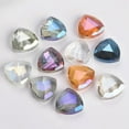 thumbnail image 2 of U8MO 10pcs 18mm Triangle Faceted Crystal Glass Loose Craft Beads for Jewelry Making-Gold Rose, 2 of 4