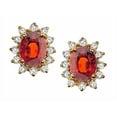 thumbnail image 2 of Tommaso Design� Oval 8x6 mm Genuine Garnet Earrings, 2 of 9