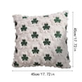 thumbnail image 2 of St Patricks Day Decorations Pillow Cover 18x18 Inch, Plush Velvet-Throw Pillowcase for Couch Sofa, Removable Washable Cushion Cover for Spring Home Decor B, 2 of 5