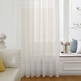 thumbnail image 6 of Cream Greek Key Sheer Curtains 54 Inches Long, Geometric Greece Ancient Farmhouse Geo Light Filering Curtains, Breathable Simi Curtain Privacy Drapes for Kitchen Bathroom Small Window Treatment, 6 of 9