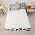 thumbnail image 4 of Homewish Jungle Wildlife Bear Zipper Twin Comforter Sets with Fitted Sheet and 2 Pillowcases For Kids,Outdoor Adventure Zipper Bedding Set,Reversible,4 Pieces, 4 of 7