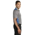 thumbnail image 3 of Sport-Tek ST665 Mens Heather Colorblock Contender Polo T-Shirt, Vintage Heather & Carolina Blue - 4XL, 3 of 6