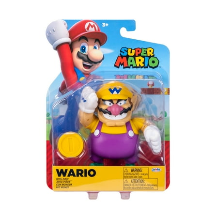 World of Nintendo 4" Wario with Coin Figure