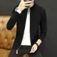thumbnail image 3 of Suéter de punto para hombre, abrigo de color liso, ropa de hombre, cárdigan de negocios con bolsillos, chaqueta, réplica de alta calidad, nuevo en tops, 3 of 5