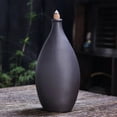 thumbnail image 5 of 1pc Purple Clay Backflow Incense Burner, Yoga Meditation & Relaxation Home Decor (Without Incense), 5 of 7
