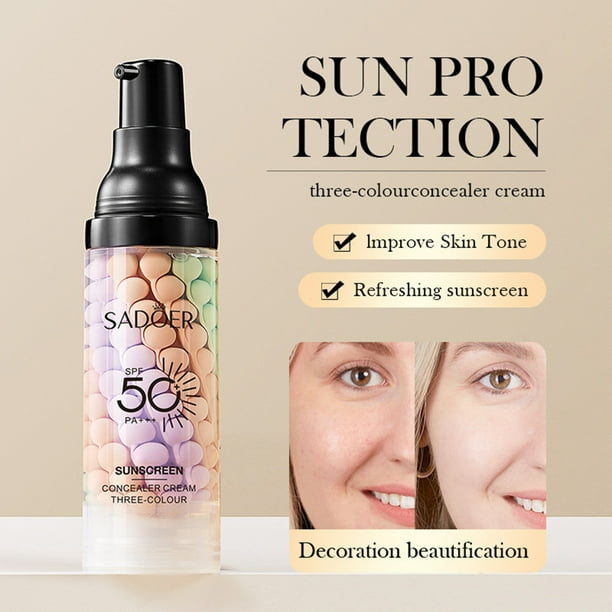 40g protector solar tricolor y maquillaje de aislamiento de belleza pre leche pre