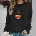 thumbnail image 2 of Kaliqueen Halloween Sweatshirts for Women Spooky Season Funny Long Sleeve Graphic Crewneck Pullover Tops Loose Fit Holiday Outfits with Multi Print, 2 of 6