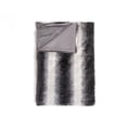thumbnail image 4 of Luxe Home Decor Classic Faux Fur Throw | 1-Piece | Irving charcoal/white  | 50x60 In, 4 of 5