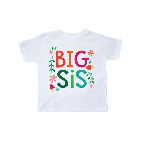 - Big Sis Girls Cute Sister Announcement Gift Toddler T-Shirt