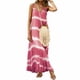 thumbnail image 2 of Vestido largo con cuello en V, ropa de verano, vestido suelto sin mangas a rayas, rosa, S Scienceny AP001806-01, 2 of 5