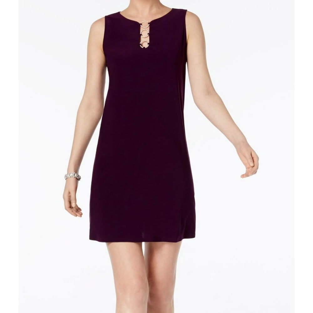 MSK MSK Womens Medium Petite Embellished Shift Dress