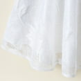 thumbnail image 3 of WOYY Girl's Lace Flutter Sleeves White Dress Elegant Breathable A-Line Dress, Sizes 2-8, 3 of 8