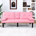 thumbnail image 3 of Euroco 67'' Convertible Sofa Bed with Cup Holder, Modern Sleeper Couch for Living Room, Apartment, or Office, 3 of 9