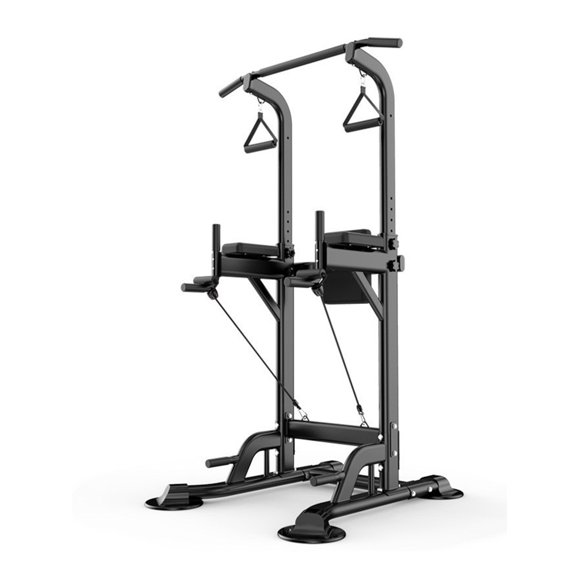 MotorGenic 330LBS Heavy Duty Power Tower - Multifunctional Pull Up & Dip Station, Adjustable Height for Home Gym