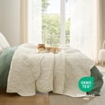 thumbnail image 4 of Juego de ropa de cama Bedsure, colcha king size, color amarillo crema y 2 fundas de almohada, 4 of 9