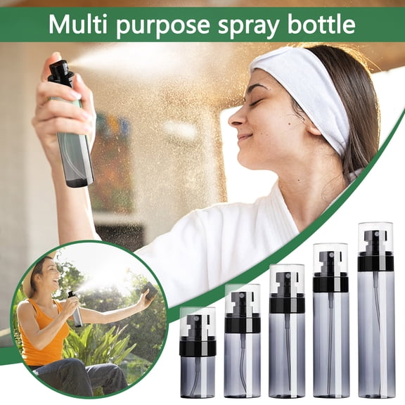 Fufafayo under $5 5Pcs Spray Bottle, Continuous Spray Bottle, Fine Mist Sprayer, Multifunctional Spray Bottle for Hair Styling, Cleaning, Plants Watering, Travel, Salon, Home, Garden