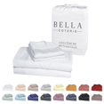 thumbnail image 1 of Juego de sábanas Bella Coterie Luxury de viscosa de bambú, tamaño king, color blanco, 1 of 1