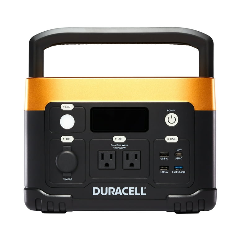 Duracell 500W Portable Power Station, Lithium Battery Backup