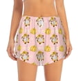 thumbnail image 2 of Rateoe Watercolor Gnomes Printed 2 in 1 Women's Workout Shorts for Athletic Gym Running Shorts with Phone Pockets-Large, 2 of 7