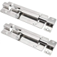 thumbnail image 1 of Cerradura de puerta de 2 piezas, pestillo deslizante de 4 pulgadas Cerraduras de seguridad de perno de barril de acero inoxidable para puertas de baño y puertas de cobertizo, 1 of 1