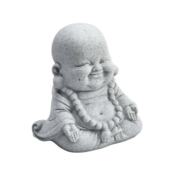 1/3PCS Resin Fat Smiling Buddha Garden Ornament Sandstone Effect Outdoor Indoor Statue Decor 8*7.8*5.2cm Decoration C Smile Home