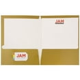 thumbnail image 2 of JAM Laminated Two Pocket Glossy Folders, Gold, Bulk 50/Box, 2 of 6