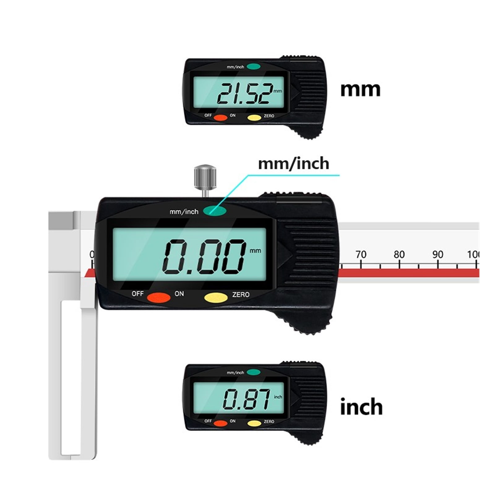 Caliper 8-150mm Inside Groove Dial Vernier Caliper Accuracy 0.01mm Long Claws Shockproof Gauge Measure Tool ,Easy to Operate