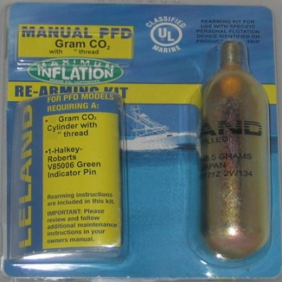 840AMU-Manual, 16 gram CO2, 3/8", Inflatable PFD Rearming Kit