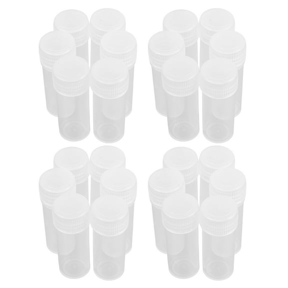 60pcs Plastic Freezing Tubes Screw Cap Vial Tubes Transparent Centrifuge Tubes for Lab Testing for Sample Storage Educational Lab Tubes Sealed Cap Vials 5ml
