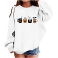 thumbnail image 2 of HAOTAGS Girls Halloween Long Sleeve Sweatshirt — Soft Round Neck Long Sleeve Pullover Hoodie White Size 2T, 2 of 6