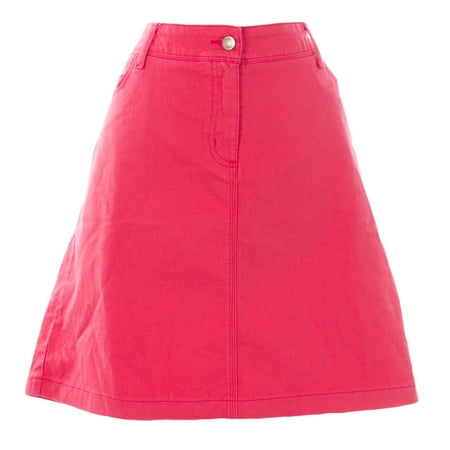 Boden - BODEN Women's Denim Everyday Midi Skirt US Sz 16R Deep Carmine ...