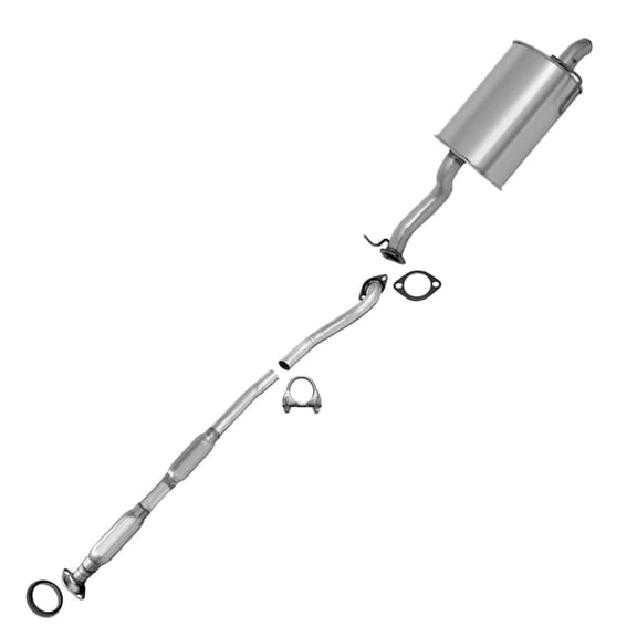 Northeastern Exhaust Resonator & Muffler Fits 2004 Subaru Legacy 2.5L, 2004 Subaru Outback 2.5L & 2001-2004 Subaru Outback 3.0L (Sedan 2.5L with 3 Catalytic Converters Only) - Direct Fit | System Kit