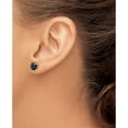 thumbnail image 3 of Sterling Silver Rhodium-Plated Black Sapphire Post Earrings (8 X 8) Made In China qe12151, 3 of 5
