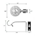 thumbnail image 4 of Glass Mosaic Ball Finials Curtain Rod，3/4” Adjustable Curtain Rod，48-84 Inch，Chrome, 4 of 6