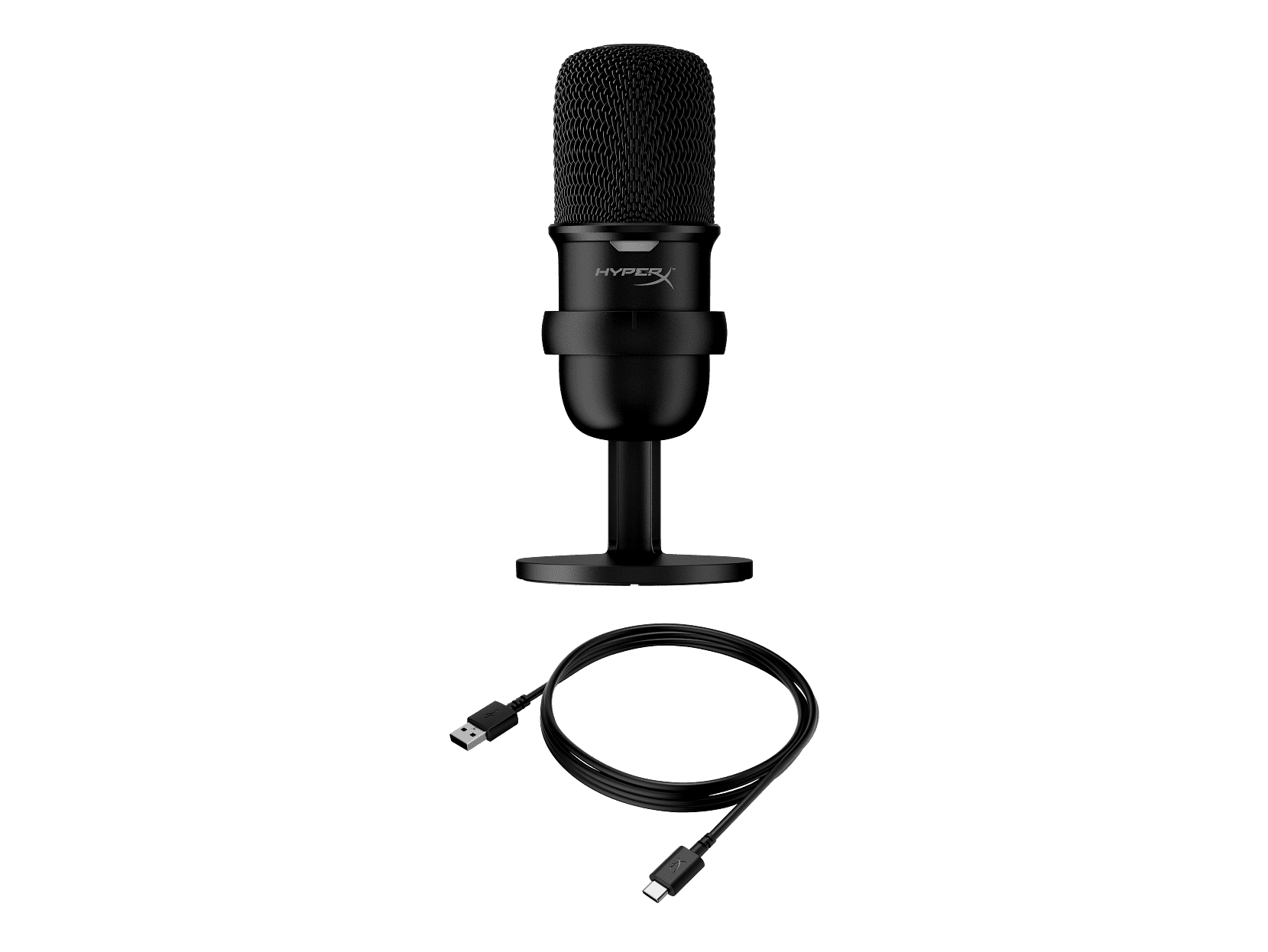 HyperX SoloCast Wired Condenser Microphone for Streaming - Black