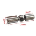 thumbnail image 3 of Connecteur de Tringle à Rideaux en Acier Inoxydable pour Douche, Connecteur à Charnière à Coude Réglable pour Fenêtre, Brossé, 3 of 9