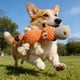 thumbnail image 1 of Juguetes De Plástico Juguete de peluche naranja chillón para perros, de látex, para masticar durante la dentición, interactivo para aliviar el aburrimiento (1 unidad). JASKFLY, 1 of 8
