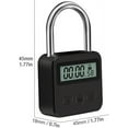 thumbnail image 3 of Metal Timer Lock, Multifunction LCD Electronic Timer Lock, USB Rechargeable Timer Padlock Black, 3 of 5